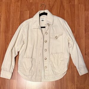 American Eagle Cream Corduroy Jacket